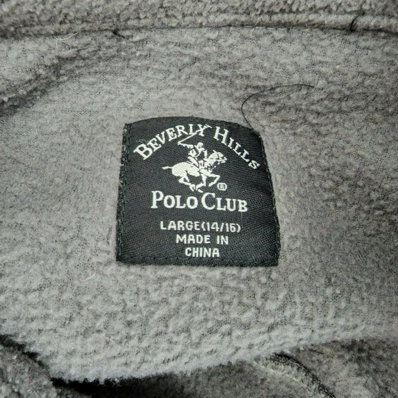 Beverly Hills‎ Polo Club Jacket Embroidered Black Zip-Up Youth Size Large 14/16 - Picture 9 of 9